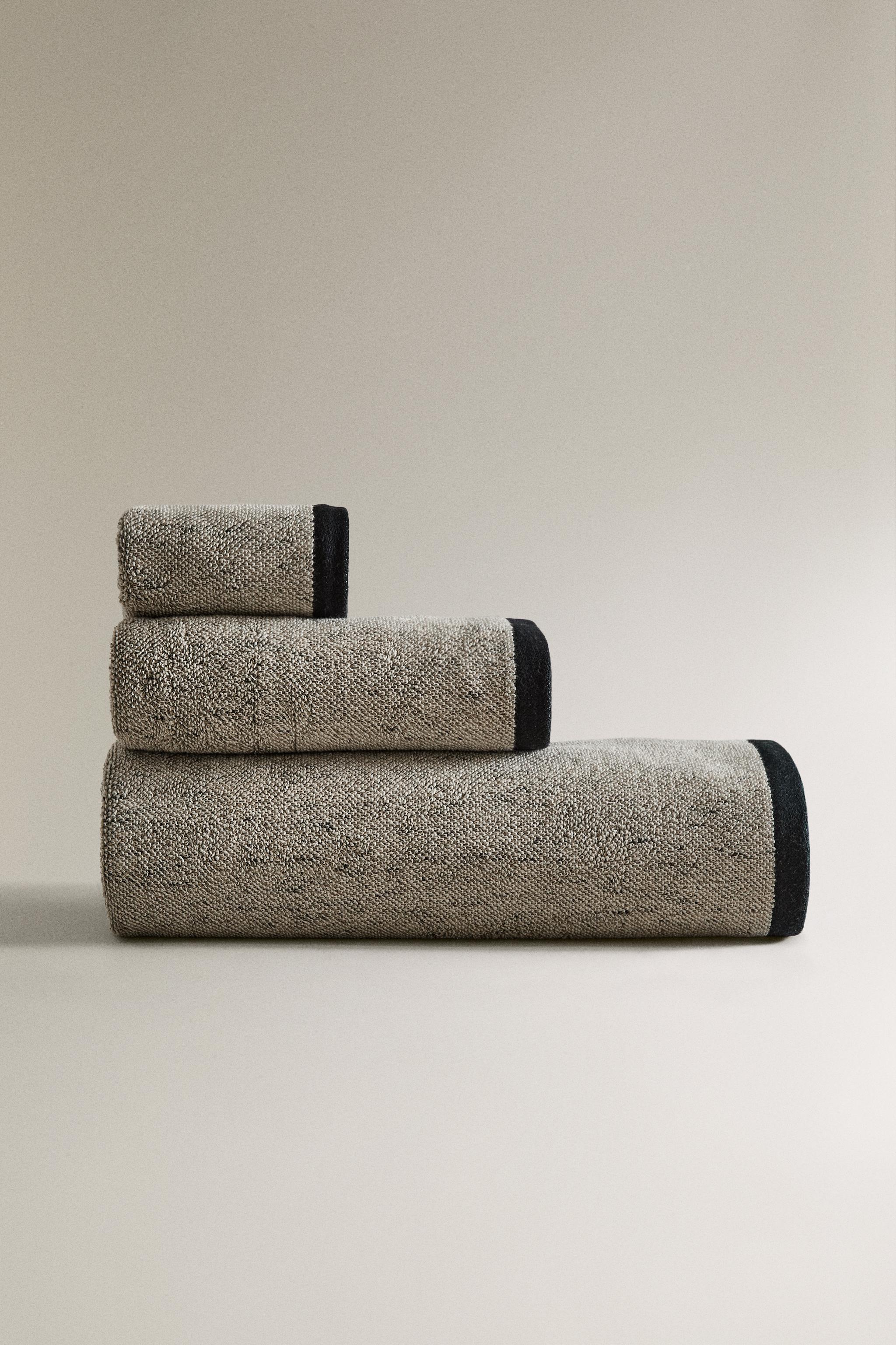 SERVIETTE DE BAIN EFFET CHINÉ